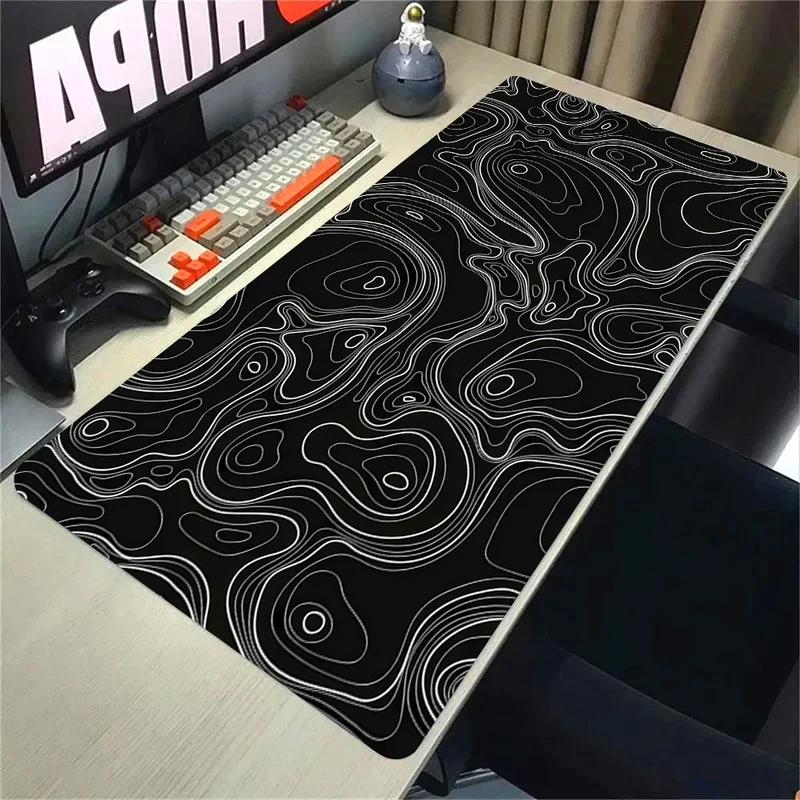 Topographic Mousepad Strata Liquid Mouse Pad Black 500x1000 Mat Gamer 900x400 Extended Pad Custom Mauseped Rubber Office Carpet