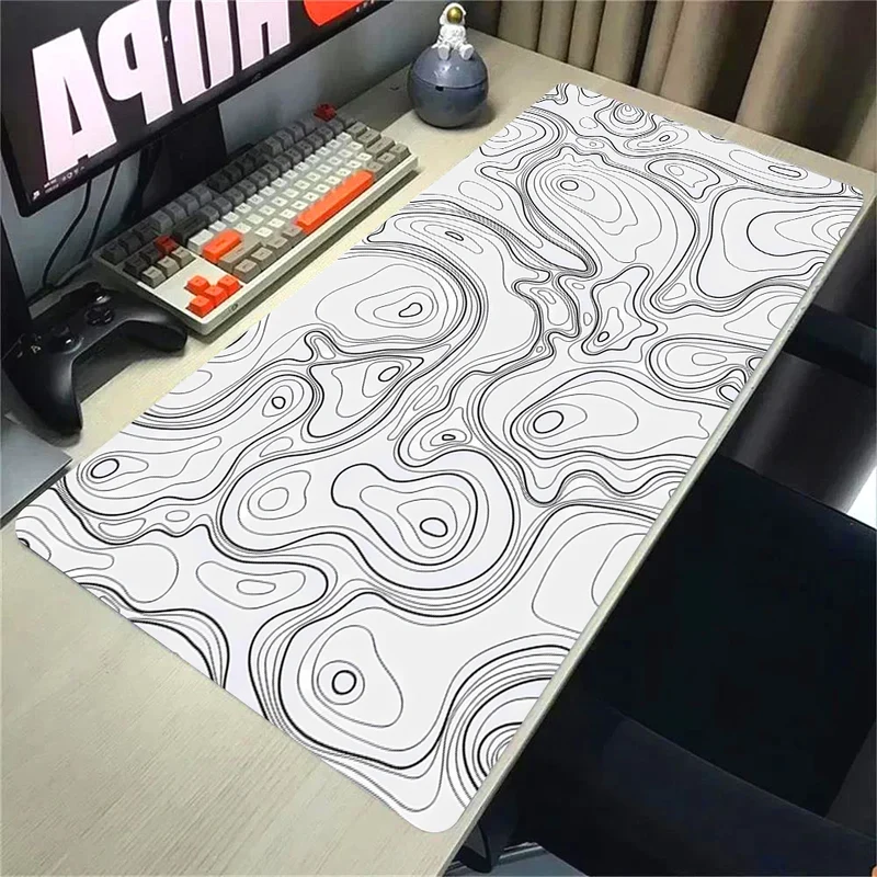 Topographic Mousepad Strata Liquid Mouse Pad Black 500x1000 Mat Gamer 900x400 Extended Pad Custom Mauseped Rubber Office Carpet