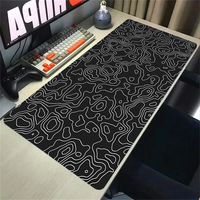 Topographic Mousepad Strata Liquid Mouse Pad Black 500x1000 Mat Gamer 900x400 Extended Pad Custom Mauseped Rubber Office Carpet