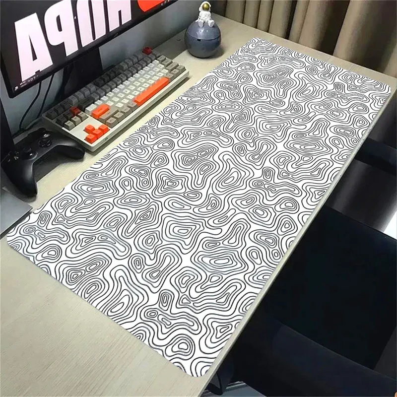 Topographic Mousepad Strata Liquid Mouse Pad Black 500x1000 Mat Gamer 900x400 Extended Pad Custom Mauseped Rubber Office Carpet