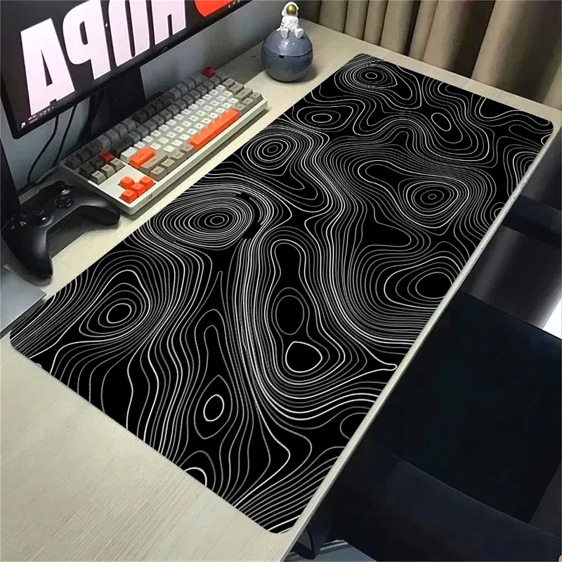 Topographic Mousepad Strata Liquid Mouse Pad Black 500x1000 Mat Gamer 900x400 Extended Pad Custom Mauseped Rubber Office Carpet