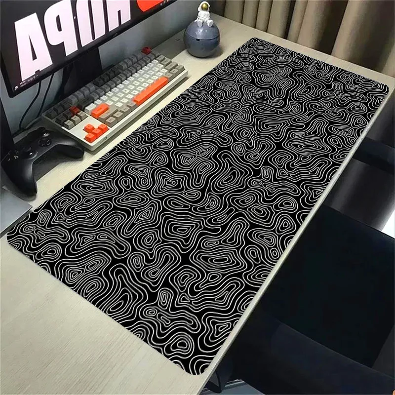 Topographic Mousepad Strata Liquid Mouse Pad Black 500x1000 Mat Gamer 900x400 Extended Pad Custom Mauseped Rubber Office Carpet