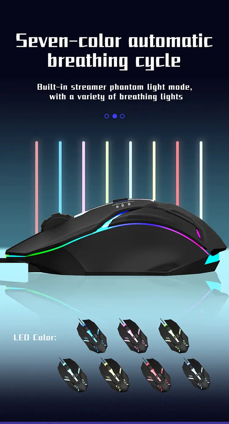 20251 PC ITLY M01 Sports LED Luminous Backlit USB Wired Gaming Mouse for Desktop PC Laptop Office Computer Gaming Mouse