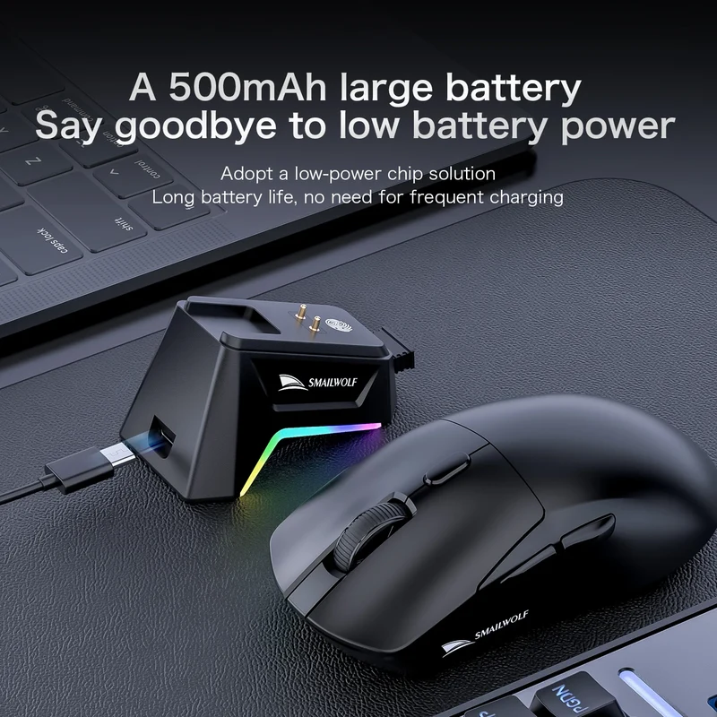 SMAILWOLF M3 PRO Wireless Bluetooth three-mode mouse E-sports gaming laptop desktop PAW3311 wired home Lightweight FPS