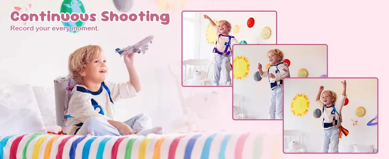 16X 48MP Kids Photography Camera Front Rear Dual Lens Boys Girls Digital Video Recorder Selfie Beginner Camera For Children