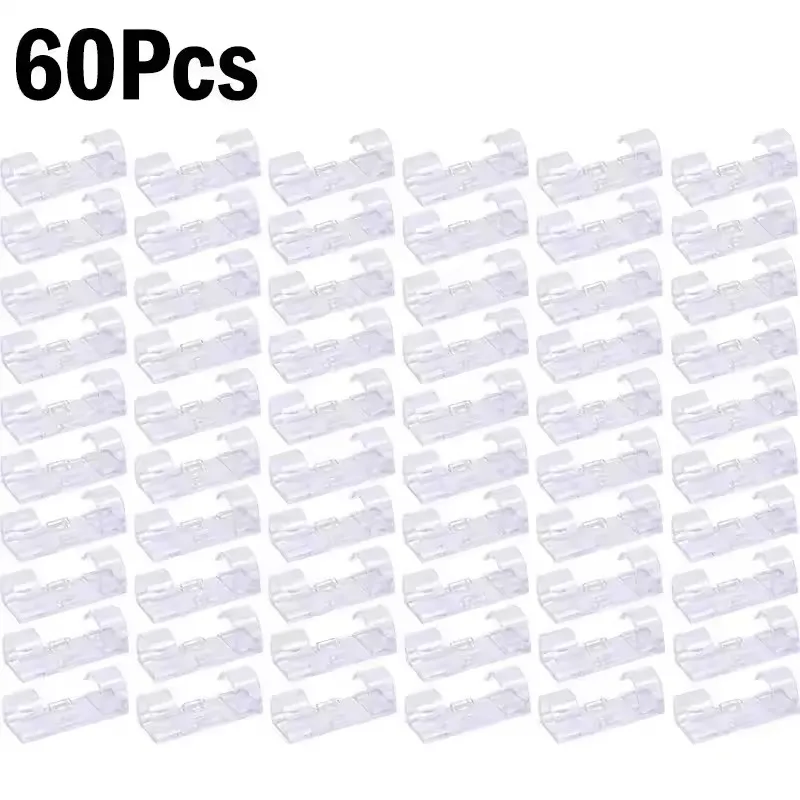 Cable Organizer Clips Wire Holder Self Adhesive Desktop Cord Management for PC Mouse USB Power Cord Fixer Wall Car Home Office
