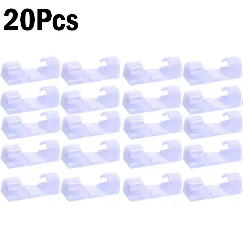 Cable Organizer Clips Wire Holder Self Adhesive Desktop Cord Management for PC Mouse USB Power Cord Fixer Wall Car Home Office