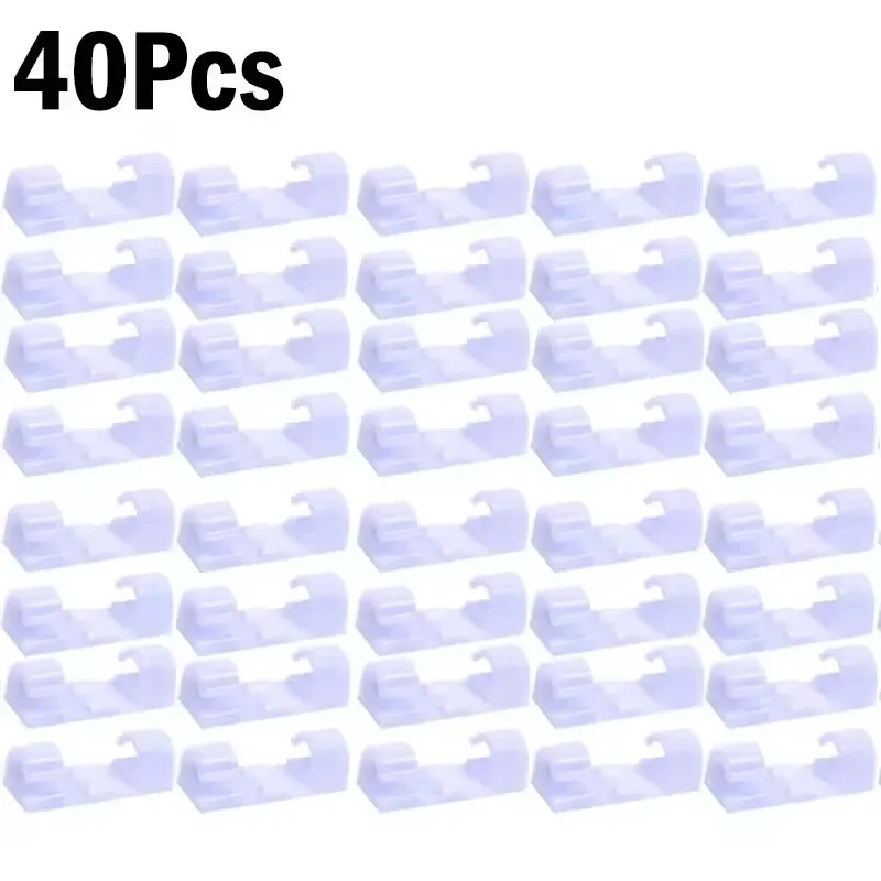 Cable Organizer Clips Wire Holder Self Adhesive Desktop Cord Management for PC Mouse USB Power Cord Fixer Wall Car Home Office