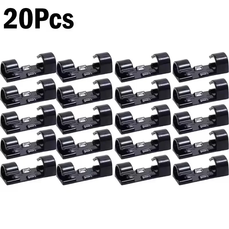 Cable Organizer Clips Wire Holder Self Adhesive Desktop Cord Management for PC Mouse USB Power Cord Fixer Wall Car Home Office
