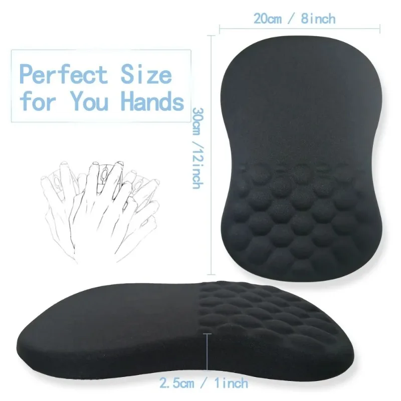Ergonomic Wrist Rest Mouse Pad Comfortable Wrist Support Non Slip High Elastic Memory Cotton Mousepad For PC Laptop Computer