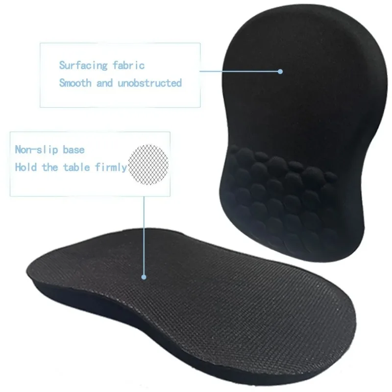 Ergonomic Wrist Rest Mouse Pad Comfortable Wrist Support Non Slip High Elastic Memory Cotton Mousepad For PC Laptop Computer