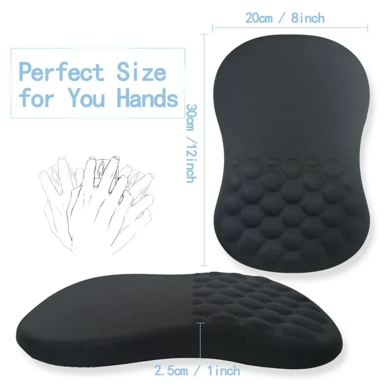 Ergonomic Wrist Rest Mouse Pad Comfortable Wrist Support Non Slip High Elastic Memory Cotton Mousepad For PC Laptop Computer