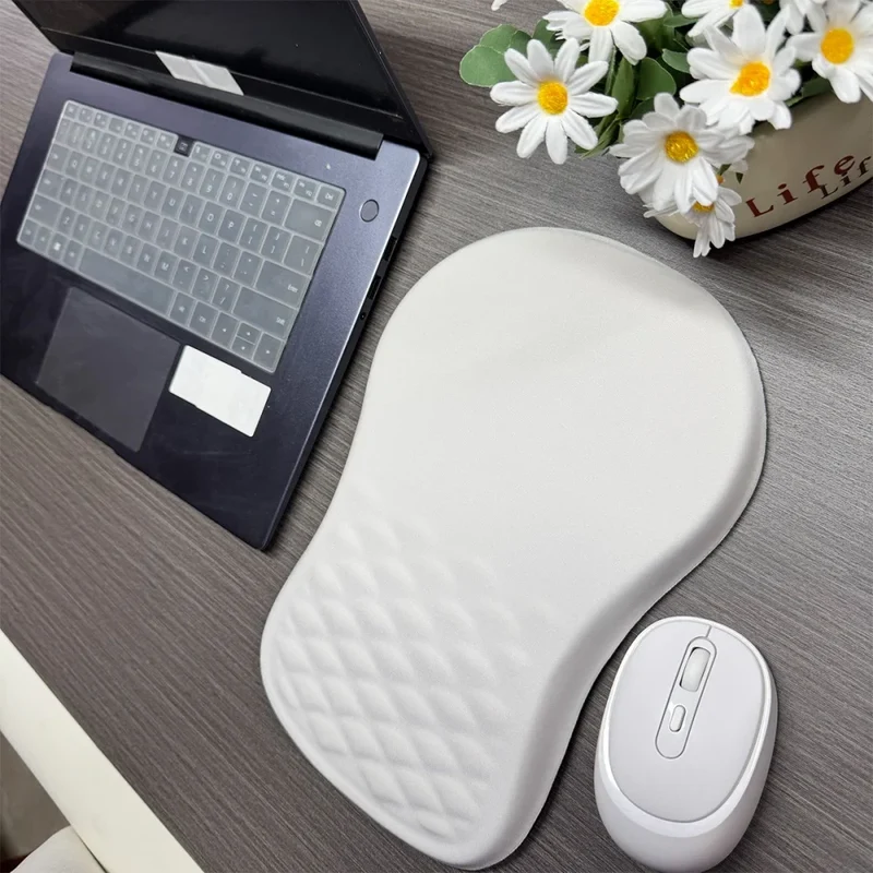 Ergonomic Wrist Rest Mouse Pad Comfortable Wrist Support Non Slip High Elastic Memory Cotton Mousepad For PC Laptop Computer