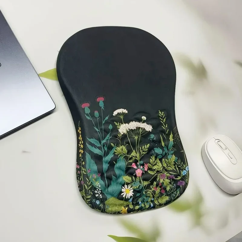 Ergonomic Wrist Rest Mouse Pad Comfortable Wrist Support Non Slip High Elastic Memory Cotton Mousepad For PC Laptop Computer