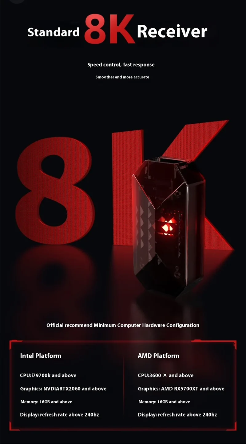 The New Vxe Mad R/R Major Gaming E-Sports Mouse Paw3395/3950 Dual-Mode Nonporous Lightweight Ergonomic Standard 8k