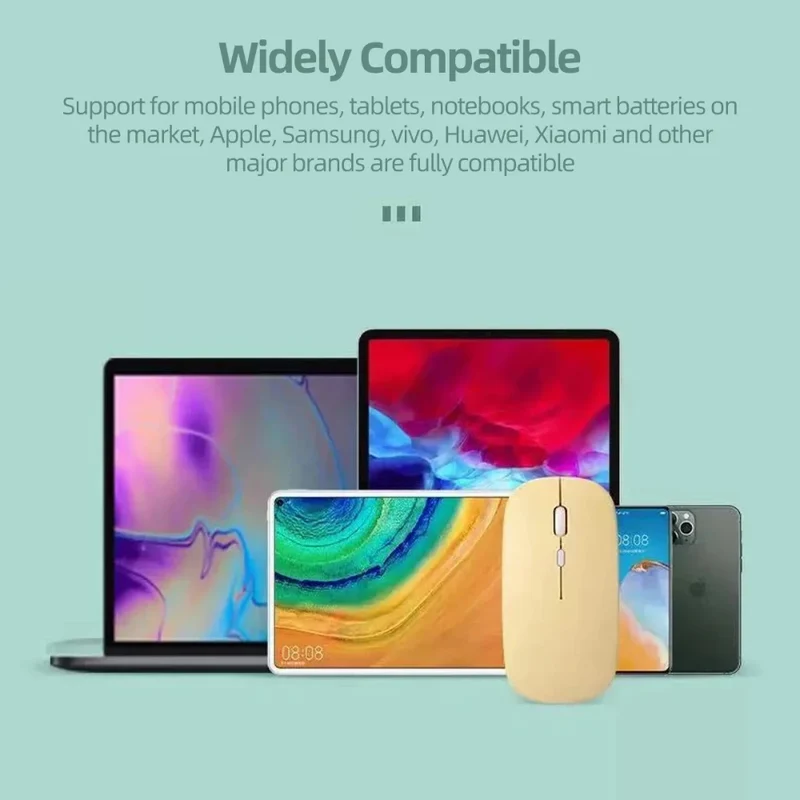 Wireless Bluetooth Mouse Gamer For MacBook iPad Laptop Computer Replaceable Battery Bluetooth Mouse Adjustable 800/1200/1600DPI