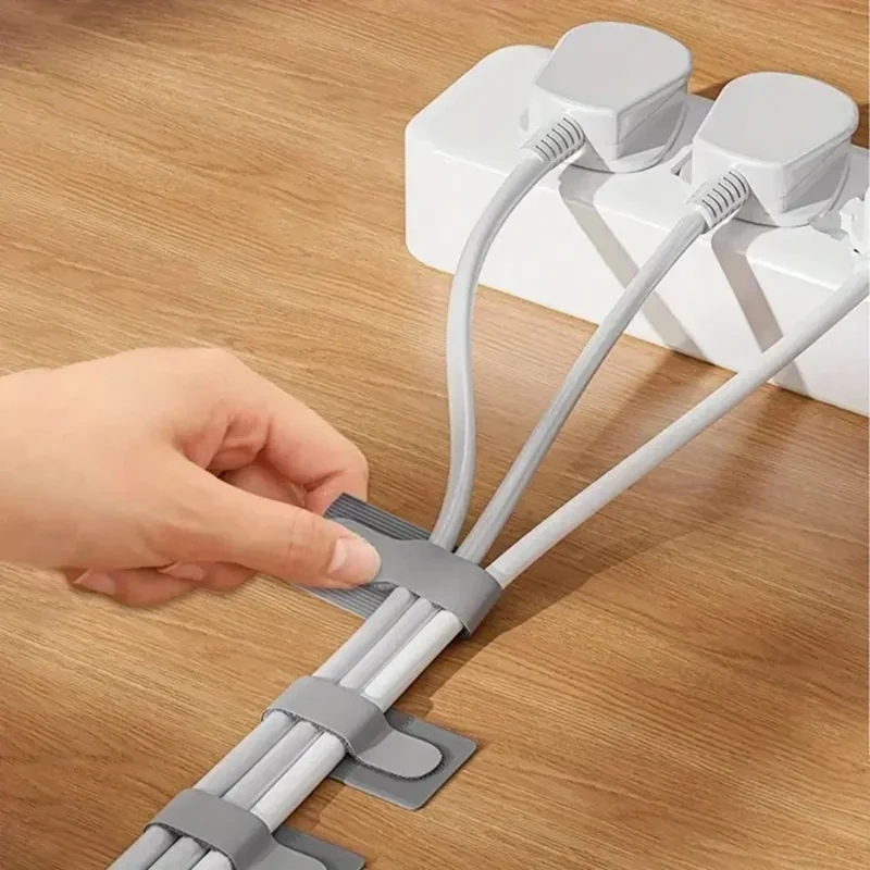 10/20Pcs Self Adhesive Reusable Cable Ties Wire Organizer Storage Stand Mouse Earphone Data Cord Desktop Tidy Management Winder