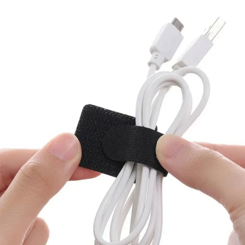 10/20Pcs Self Adhesive Reusable Cable Ties Wire Organizer Storage Stand Mouse Earphone Data Cord Desktop Tidy Management Winder