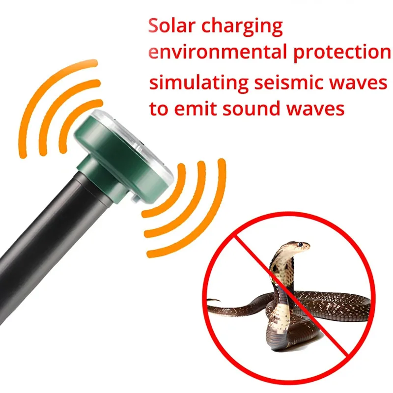 4PCS Solar Powered Ultrasonic Mouse Mole Repeller Rodent Deterrent Vibration Wave LED Lights For Yard Garden Park Farm Outdoor