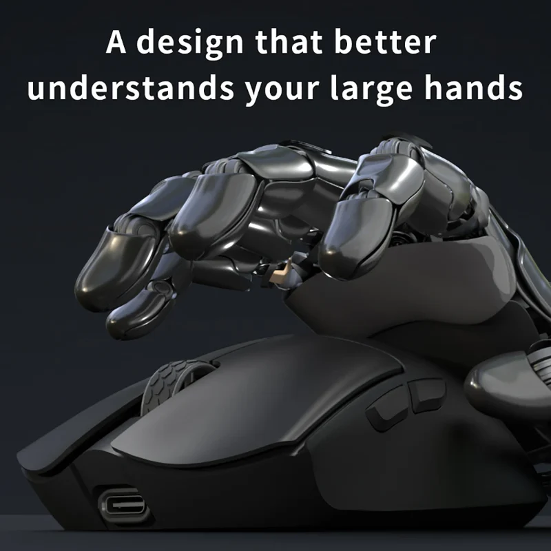 Darmoshark M3 V2 Gaming Mouse Double 8K Wireless Tri Mode 26KDPI PAW3395 Sensor Big Hand Game Macro Mouse For Computer Laptop PC