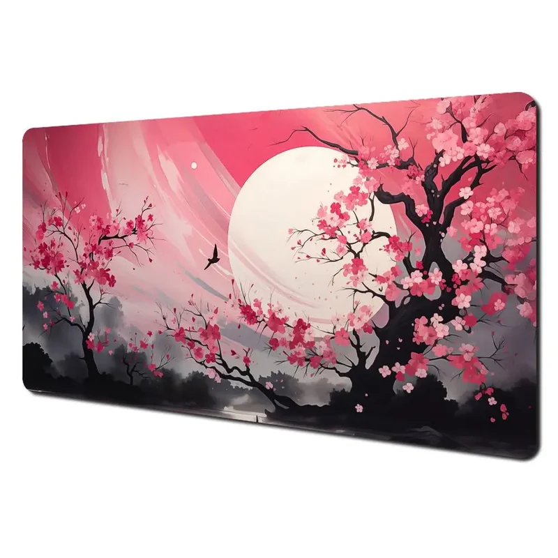 Red and Black Art Landscapes Large Mouse Pad Anti-Slip Durable Desk Mat Offices Accessories Keyboard Mouse Mat Tapis De Bureau