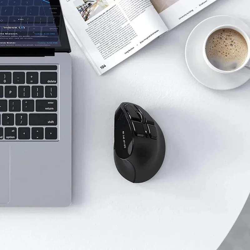 JOMAA 2.4G Wireless Mouse Rechargeable Bluetooth Mouse Ergonomic Vertical Mouse for Mac Windows Laptop Tablet Gaming Mause