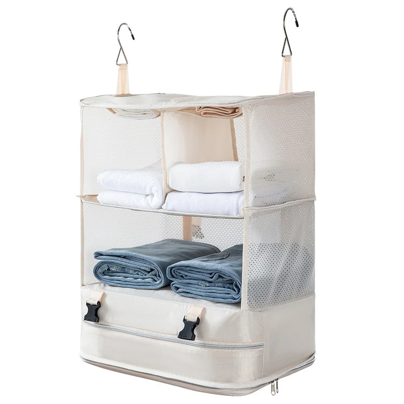 Amazon Outdoor Storage Travel Organizer Hanging Bag Suitcase Multifunctional Wardrobe Hanging Clothes Storage Bag