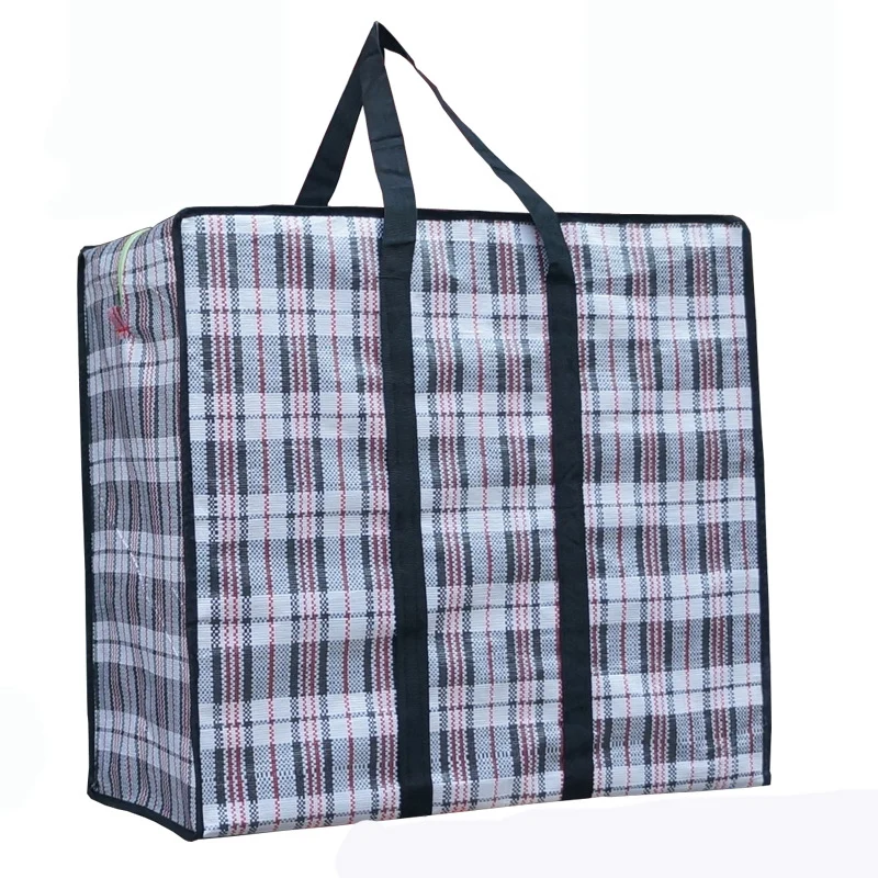 Woven Bag Quilt Storage Bag Clothing Organizer Bag Packing Bag Moving Bag Travel Storage Large Capacity Portable