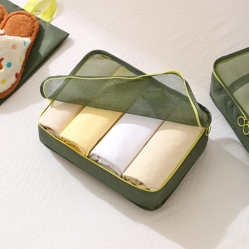Dopamine Organizer Travel Bag suit Luggage Compressible Clothes Storage Pack Portable Storage Seven-Piece Set