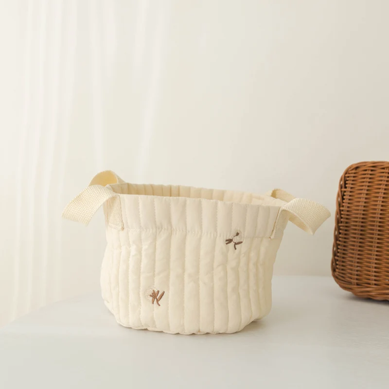 Ins Storage Basket Baby Diaper Clothes Toy Fixing Bag Bedding Storage Multi-use Storage Bag