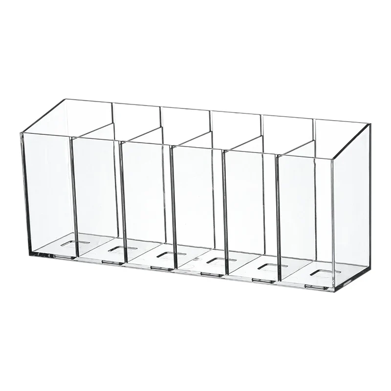 [Multiple Specifications] Transparent Square Storage Tube Detachable Cosmetics Organizer Box Cosmetics Storage Rack Mi Mu