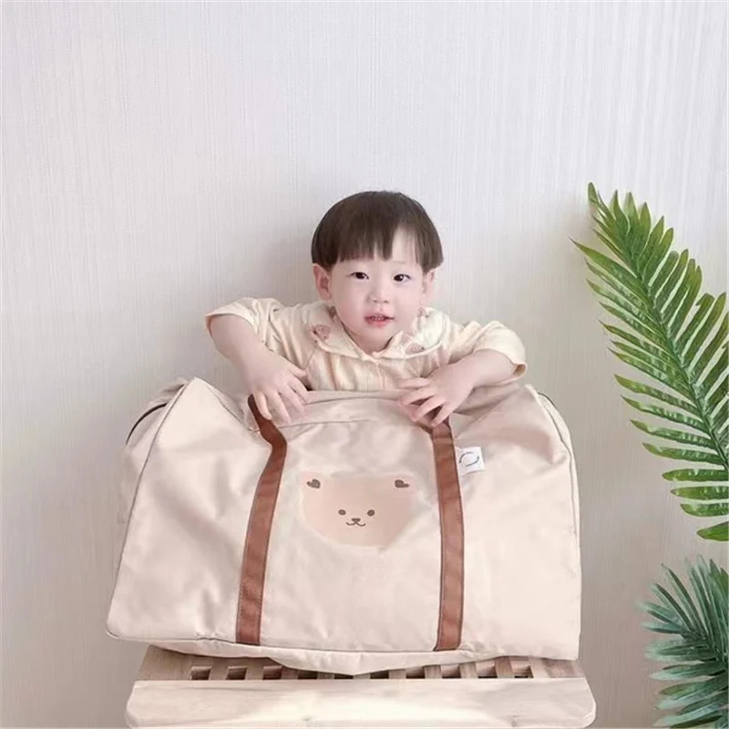 Ins Animal Head Kindergarten Bedding Storage Bag Organizer Bag Large Capacity Packing Bag Portable Travel Storage
