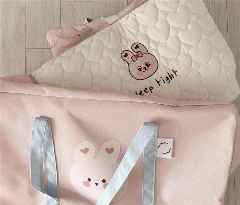 Ins Animal Head Kindergarten Bedding Storage Bag Organizer Bag Large Capacity Packing Bag Portable Travel Storage