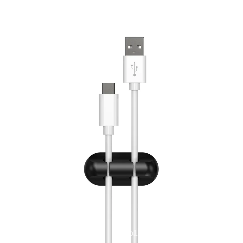 New desktop charging data cable holder multi-port creative storage wire silicone cable organizer hub