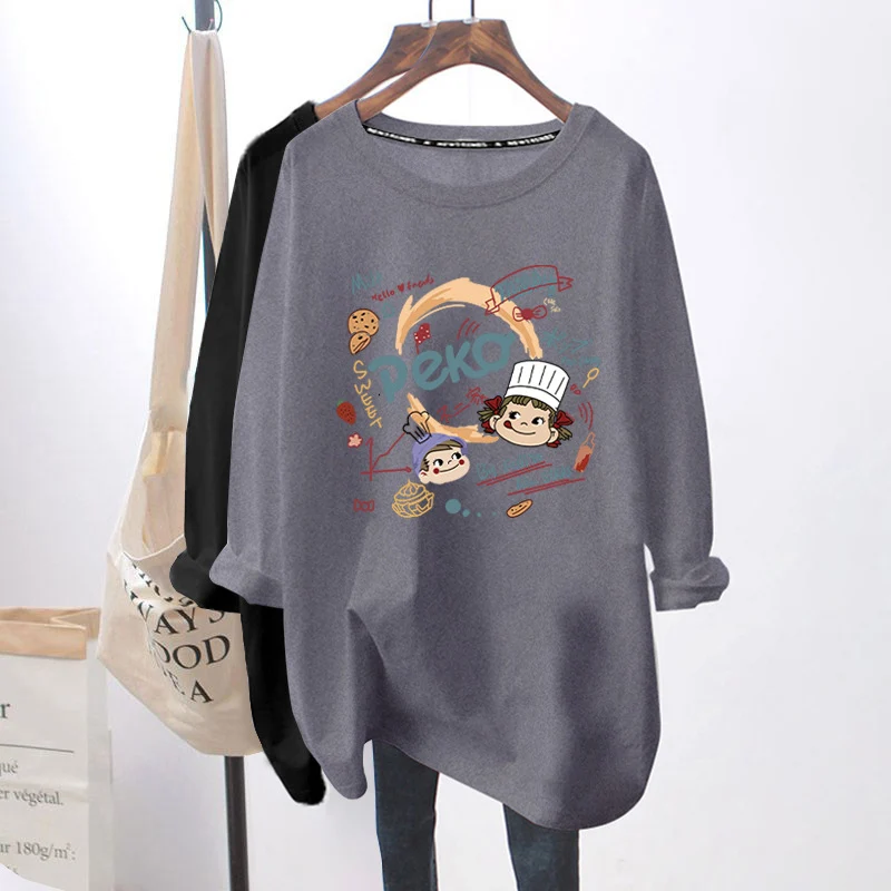 Breastfeeding Top Autumn Base Shirt Hot Mom's Out-of-the-way Breastfeeding Long-sleeved T-shirt for Spring and Autumn Postpartum Breastfeeding Clothes