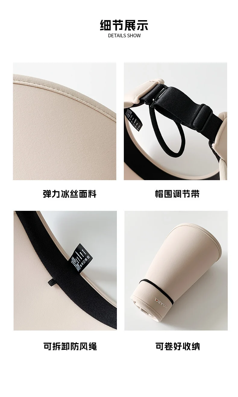 Upf50+ Large Brim Sun Hat for Women, Uv Protection, Open-Top Hat, Cycling Face-Covering Sun Hat, Breathable Ice Silk