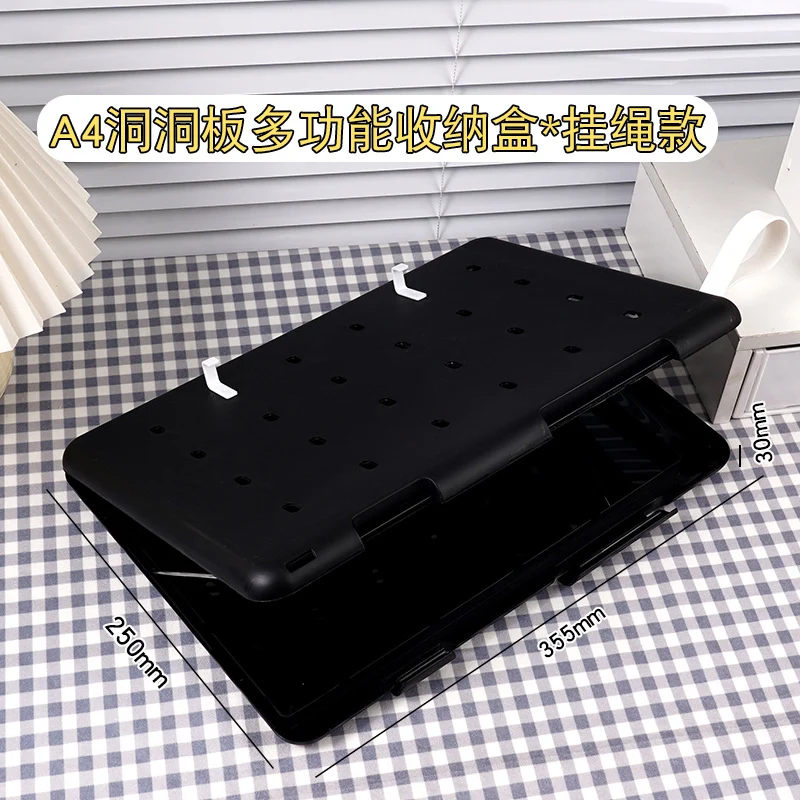 Plastic board folder file box copy writing board storage box A4 data box PP transparent office supplies finishing box