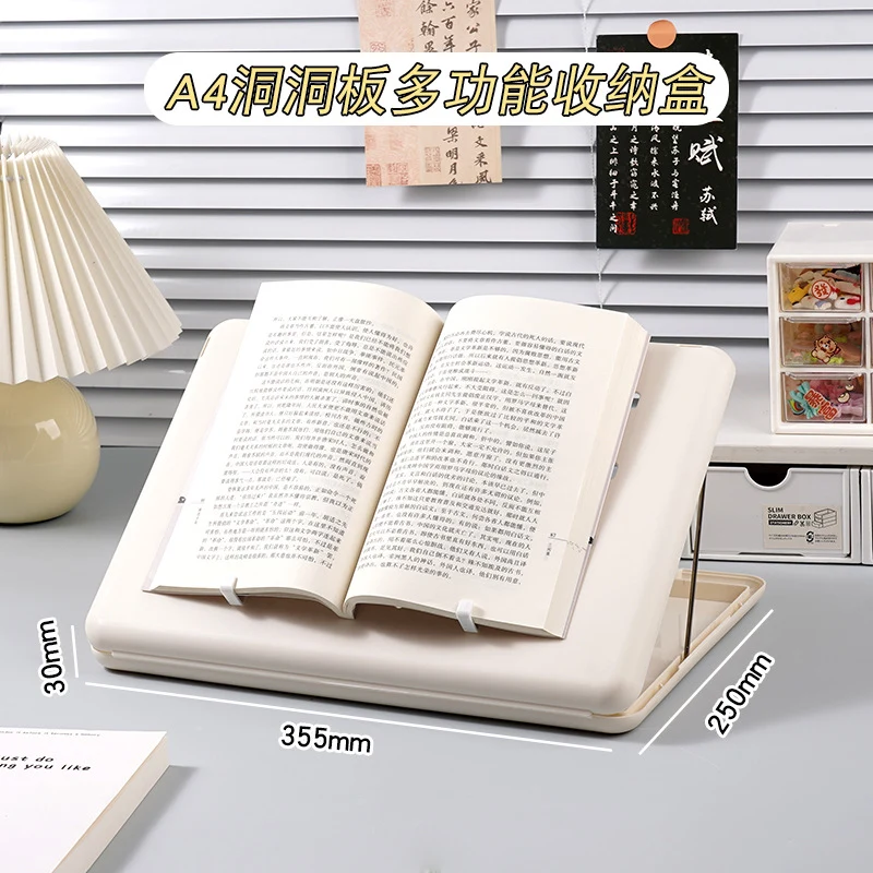Plastic board folder file box copy writing board storage box A4 data box PP transparent office supplies finishing box