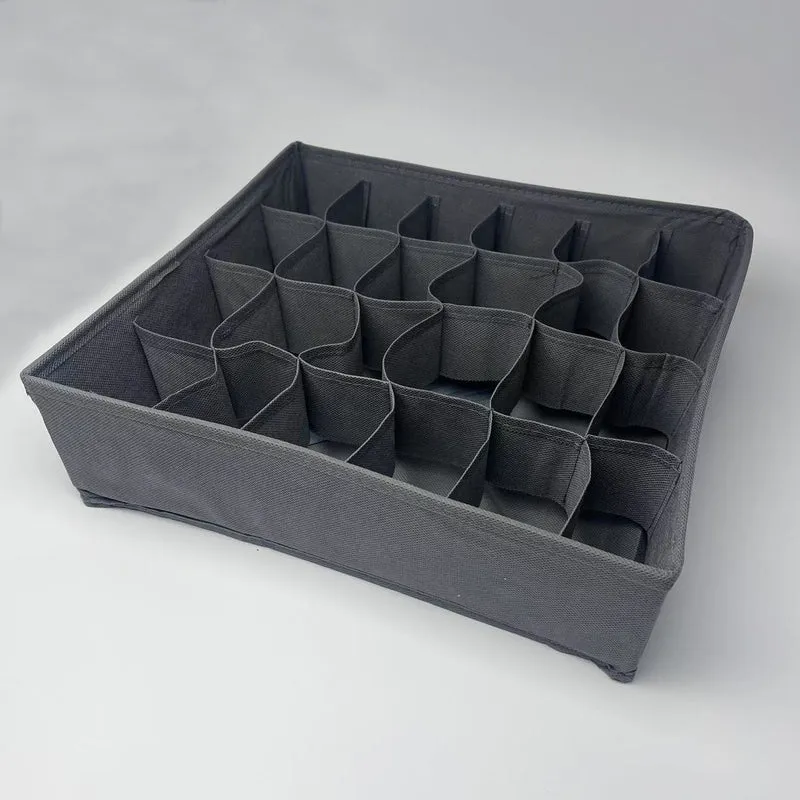 Underwear Compartmentalized Storage Box Four-Piece Set, Sock Storage Box, Fabric Home Storage, Bra Organizer, Multi-Compartment Classification Storage Box