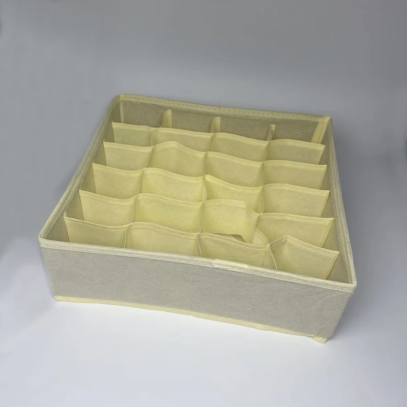 Underwear Compartmentalized Storage Box Four-Piece Set, Sock Storage Box, Fabric Home Storage, Bra Organizer, Multi-Compartment Classification Storage Box