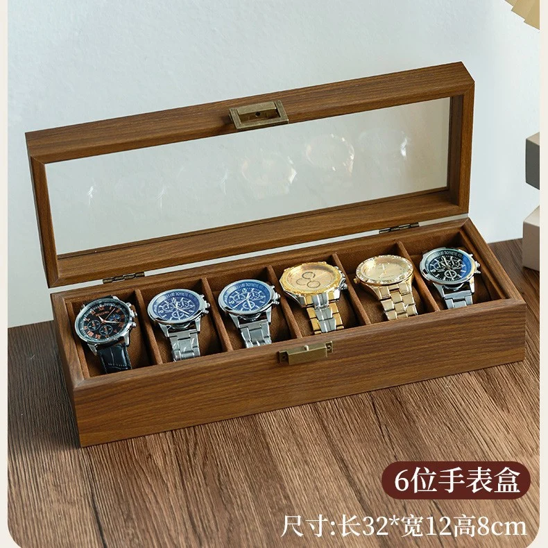 2025 New Leather Watch Box Storage Box with Lock Home Watch Organizer Display Box Mechanical Watch Jewelry Box