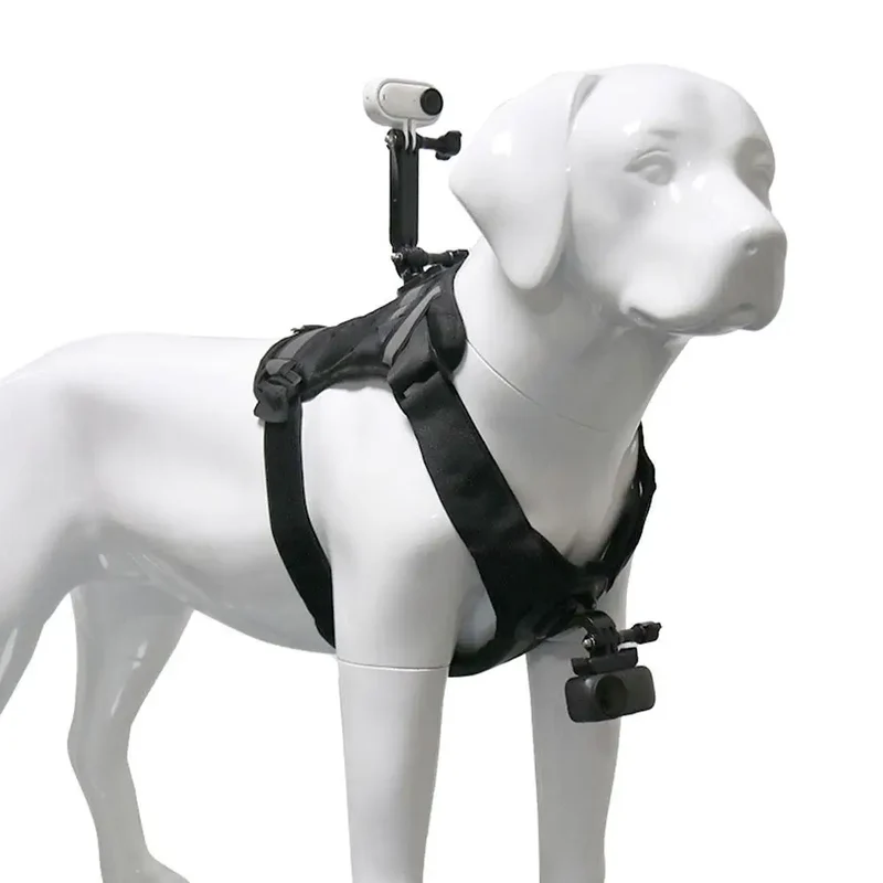 Dog Harness for All Action Cameras Soft Adjustable Dog Harness Mount for Large Medium Small Dogs Used for Chest Back Fixation