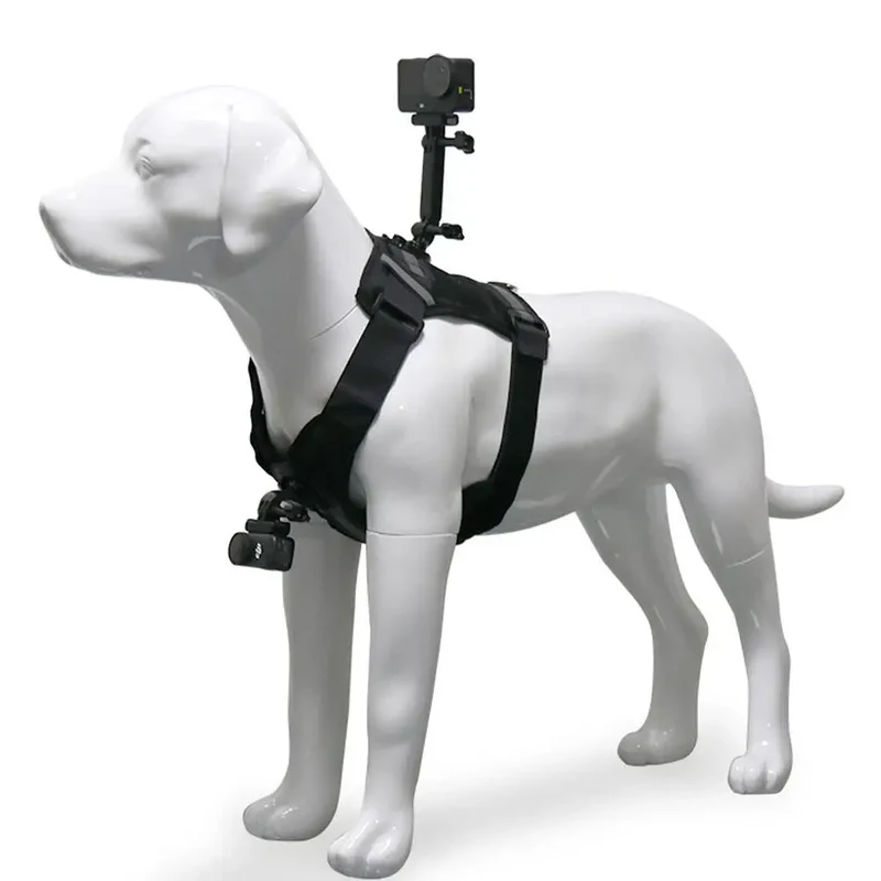 Dog Harness for All Action Cameras Soft Adjustable Dog Harness Mount for Large Medium Small Dogs Used for Chest Back Fixation