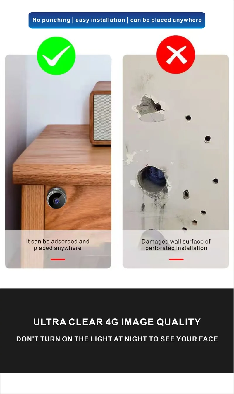 A9 Camera WiFi HD Voice Recorder Wireless Mini Camera Video Surveillance Network Camera Smart Home Video Surveillance