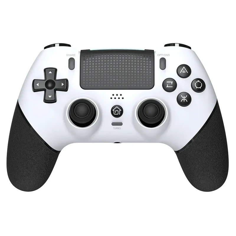 Wireless Gaming Controller 6 Axis Gyro Bluetooth Console Controller Macros Turbo Dual Vibration Hall Effect Joystick for PS4