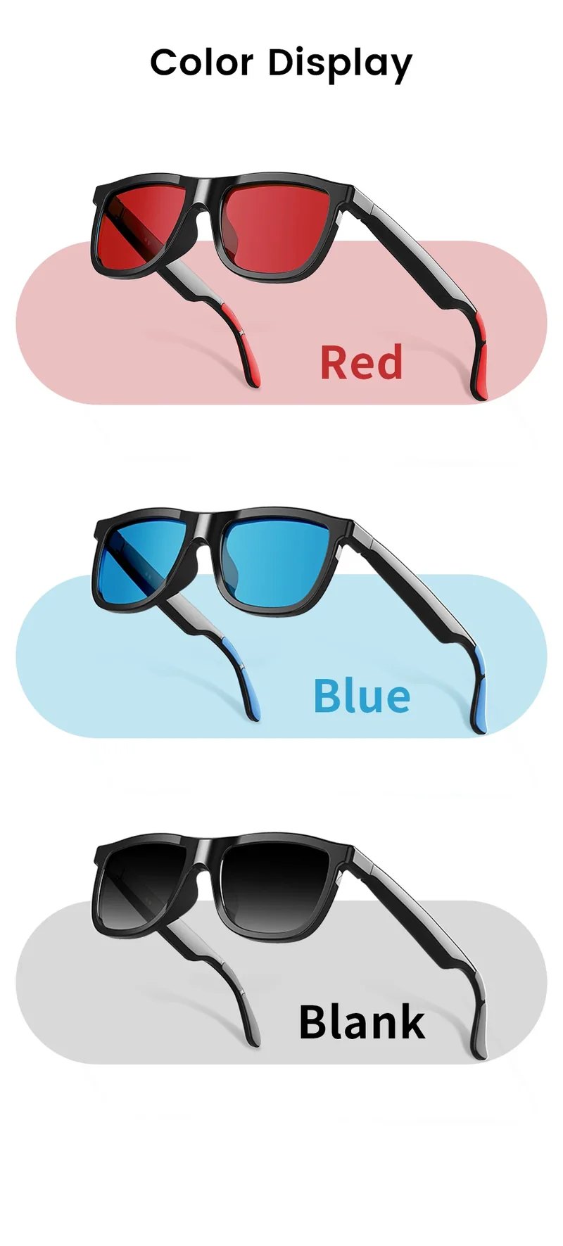 2026 AI Smart Glasses Touch Color-change Electrochromic Lens AI Translation ChatGPT BT Call Dual-mic Music Audio Sunglasses Men