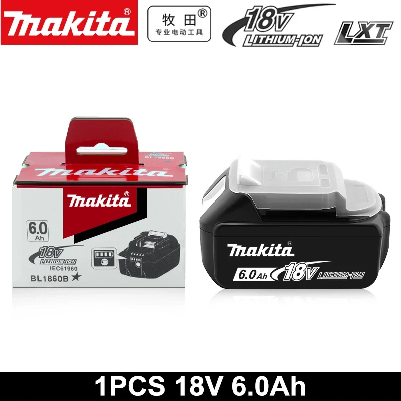 Genuine Makita 6.0Ah for Makita 18V Battery BL1830B BL1850B BL1850 BL1840 B0L1815 Replacement Lithium Battery DC18RC Chargers