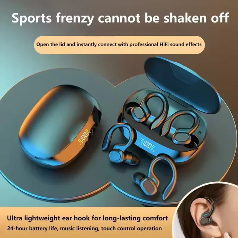 SP16 Series Sports Wireless Earphones BT Over-Ear Buds with Earhooks Running In-Ear Headphones for Fitness And Active Lifestyle