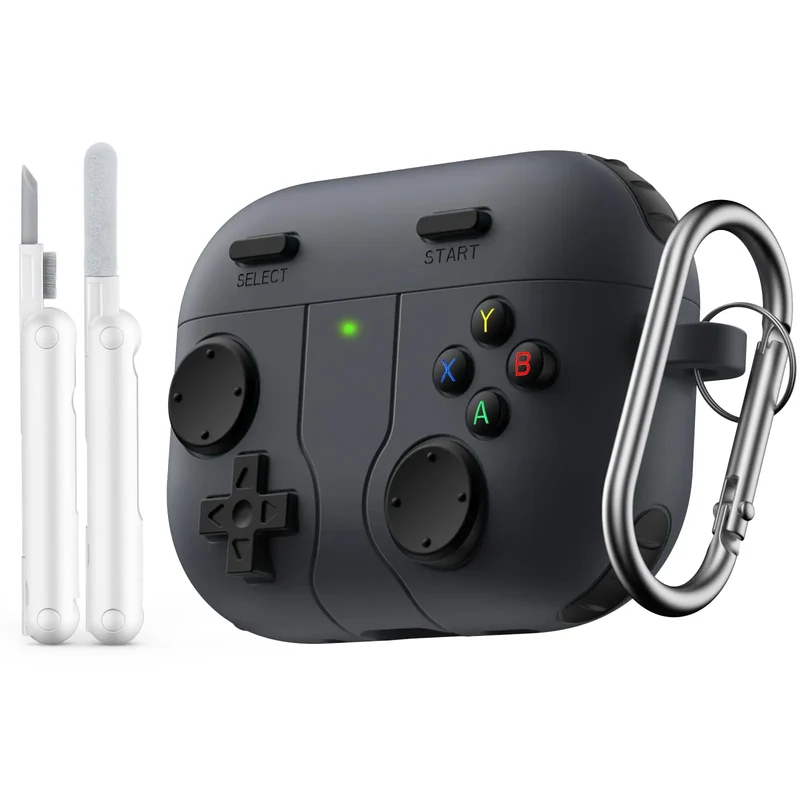 Game Case for AirPods Pro 3 2025 Cover with Cleaner Kit Keychain For AirPods Pro 3rd Generation Silicone Case for AirPods Pro 3