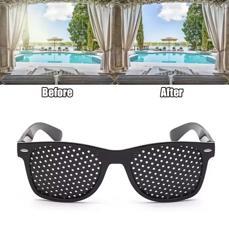 Wearable Anti-fatigue Vision Care Corrective Glasses Improve Stenopeic Pinhole Pin Hole Glasses Eye Protection For Men Women